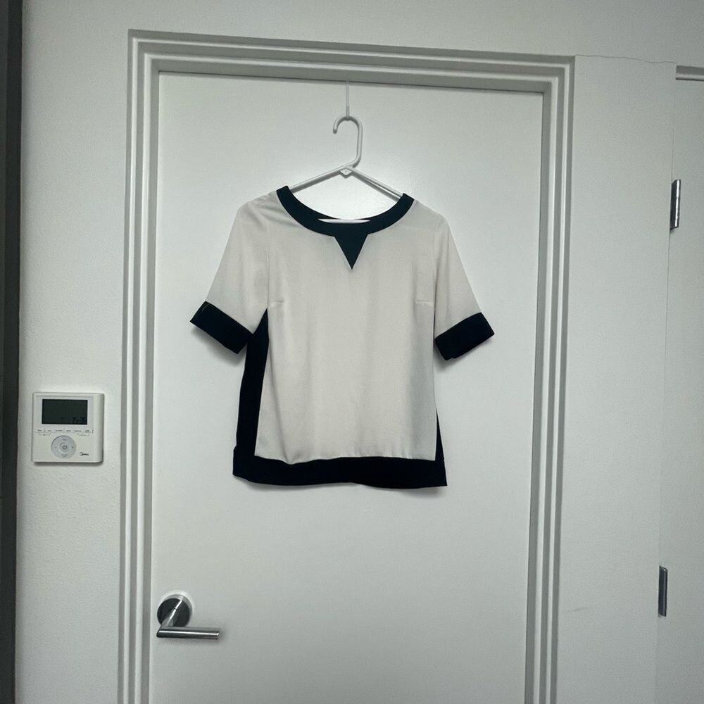 dynamite white and black dress shirt size XS